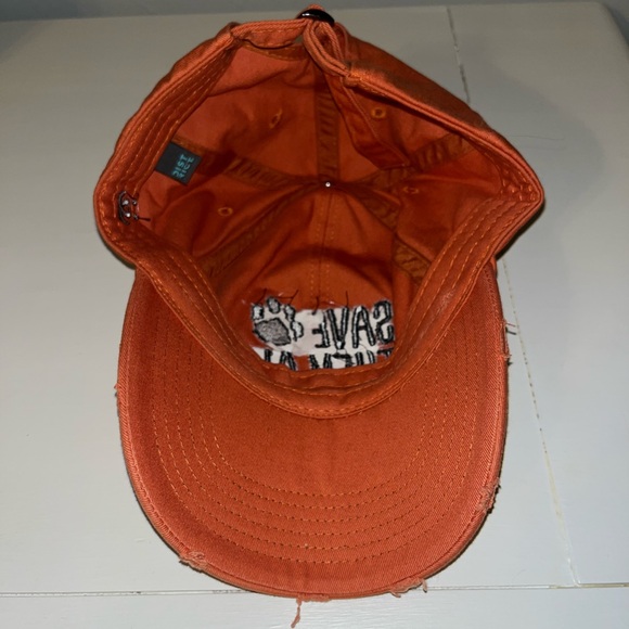 Burnt Orange Distressed Save Them All Hat Best Friends Animal Society Womens - Picture 2 of 4